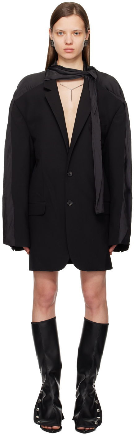 Bomber jakna Y/PROJECT Scarf Blazer Črna | 201BL003
