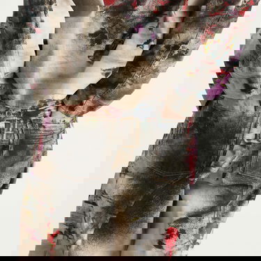 Kavbojke Acne Studios 1981 U Painter Printed Decorator Jeans, Size X-Small Bež | CK0133-AOL, 5