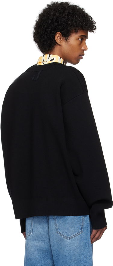 Pleteni pulover Jacquemus Black Les Classiques 'Le cardigan boutonné' Cardigan Črna | 24H246KN292-2359, 2