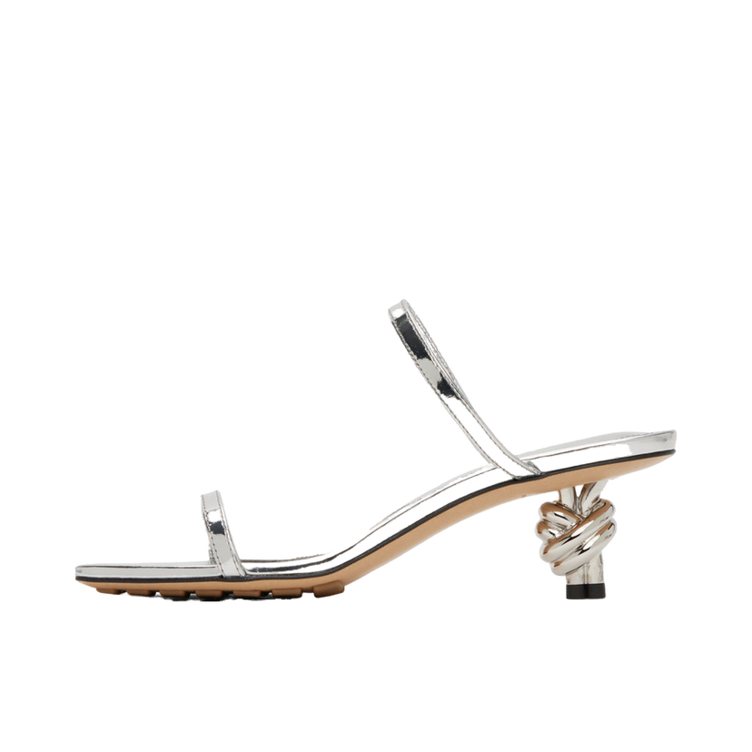 Superge in čevlji Bottega Veneta Knot Mules Kovinski | 780298 V3VO0