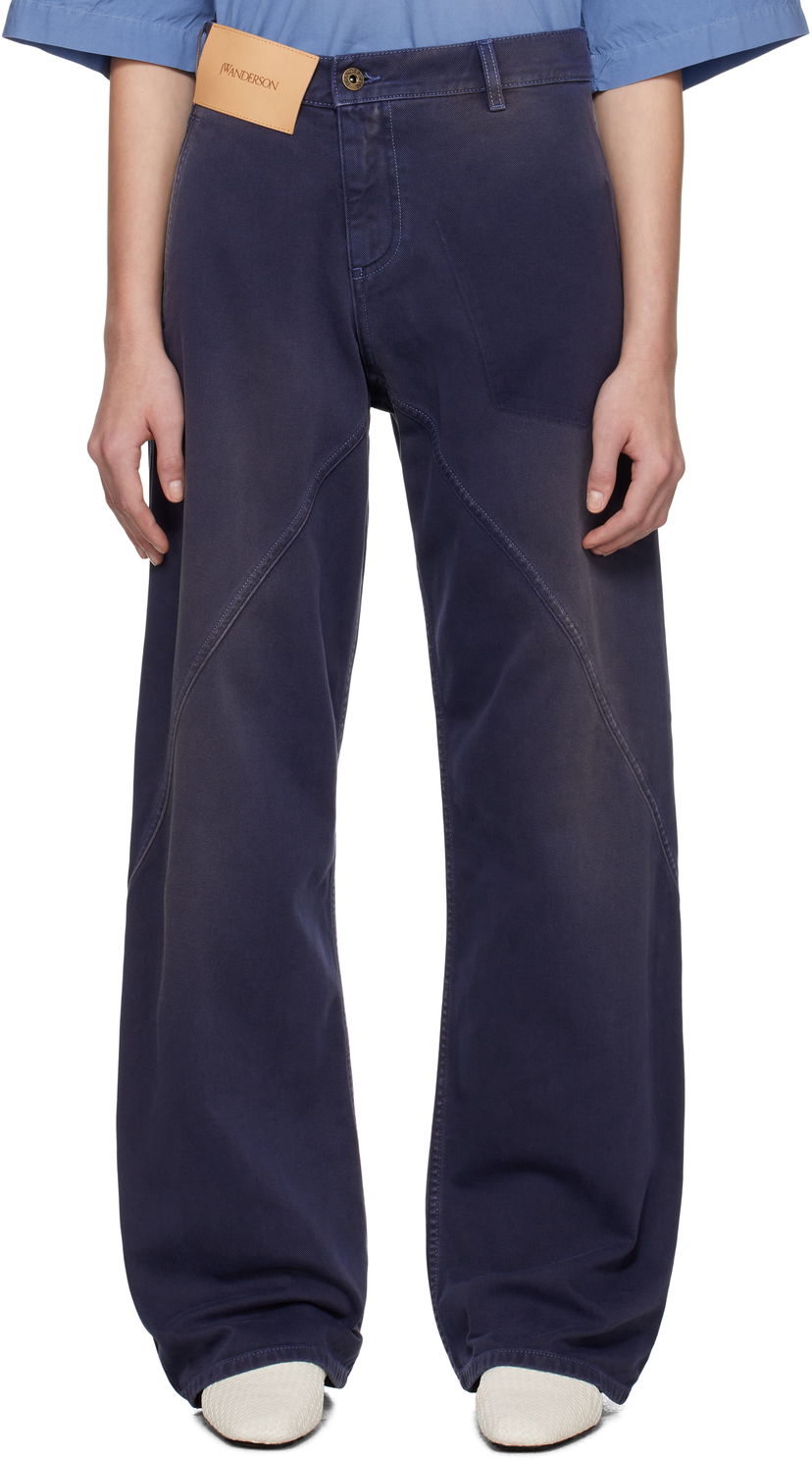Hlače JW Anderson JW Anderson Twisted Workwear Jeans Modra | DT0115-PG1522