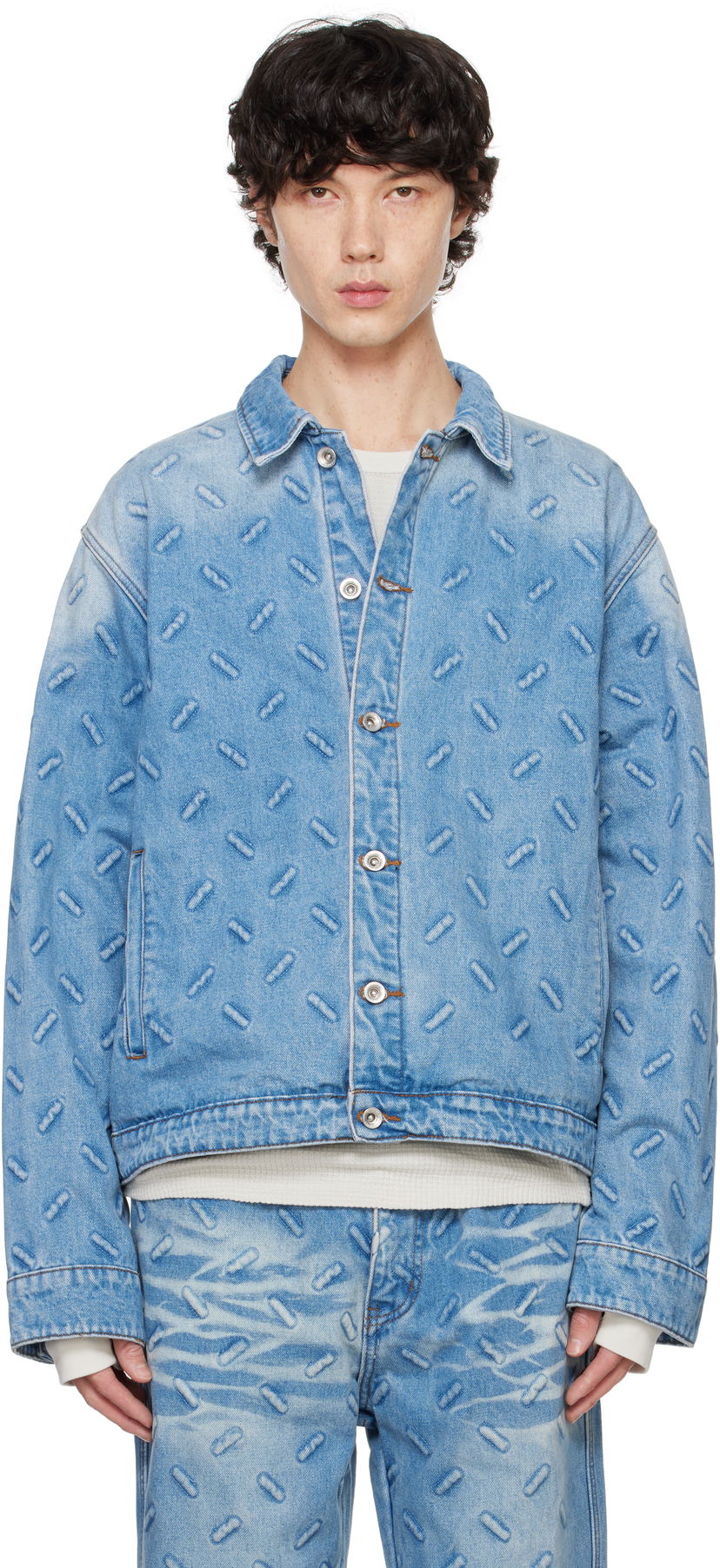 Jakna Who Decides War Denim Jacket Modra | 1131020008FW24