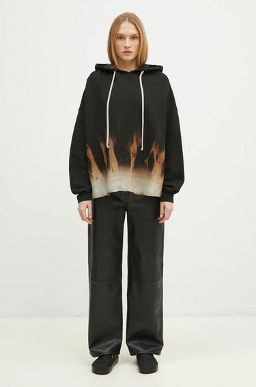 Pulover Rick Owens Crater Patterned Hoodie Črna | DS02D2221.FSUN, 4