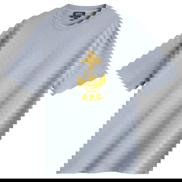 Majica A.P.C. Men's Davy Anchor Print T-Shirt, Size Small Modra | COHBS-H26518-IAC, 0