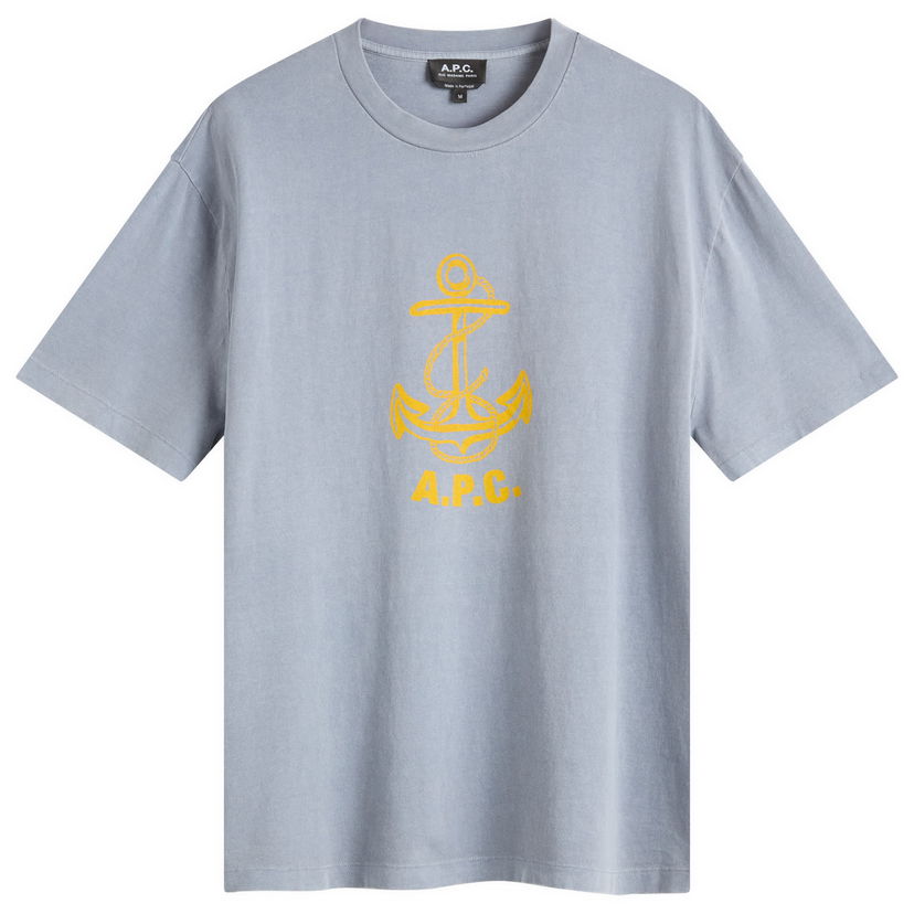 Majica A.P.C. Men's Davy Anchor Print T-Shirt, Size Small Modra | COHBS-H26518-IAC