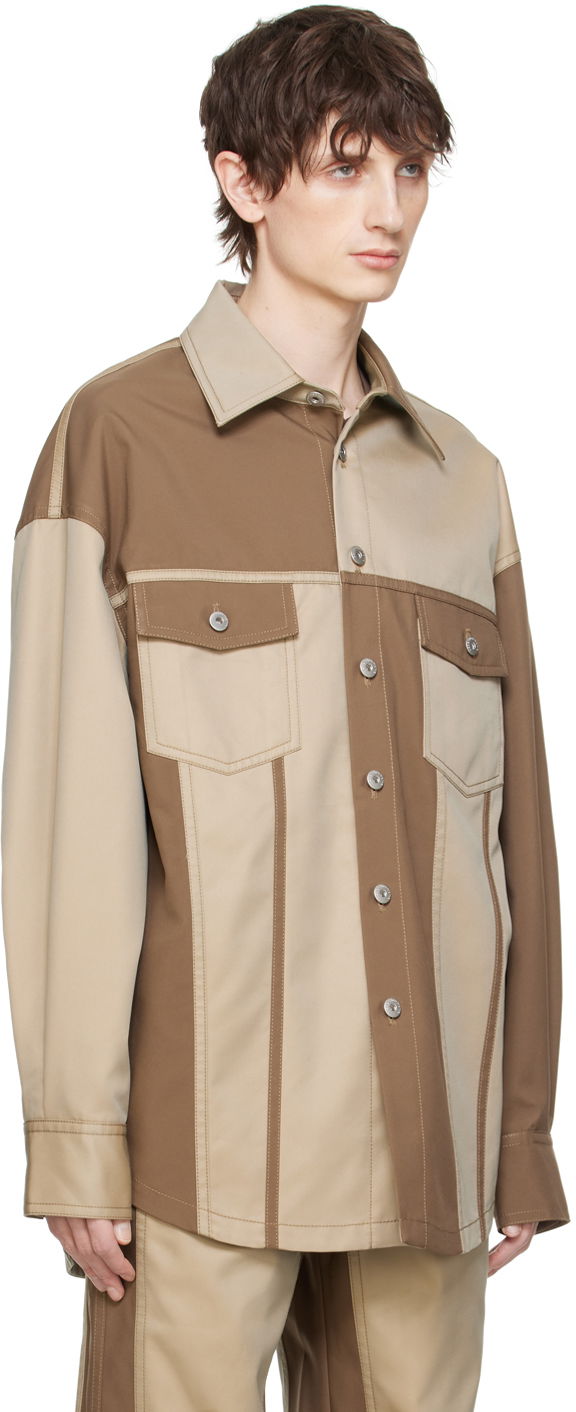 Srajce Feng Chen Wang Feng Chen Wang Paneled Jacket Rjava | FMS17JK13, 1