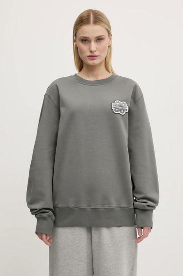 Pleteni pulover Filling Pieces Filling Pieces Gowtu Crewneck Sweatshirt with Applique Siva | 74533926002, 1