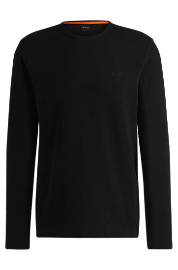 Pleteni pulover BOSS Regular-Fit T-Shirt with Embroidered Logo Črna | 50520725