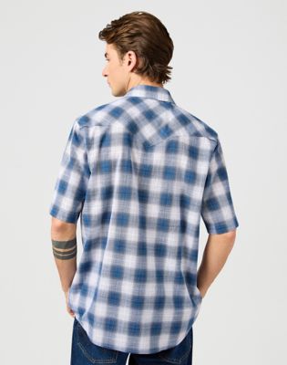 Srajce Wrangler Wrangler Short Sleeve Western Shirt Modra | 112362381:XXL