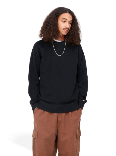 Pleteni pulover Carhartt WIP Chase Sweater "Black / Gold" Črna | I028581_00F_XX
