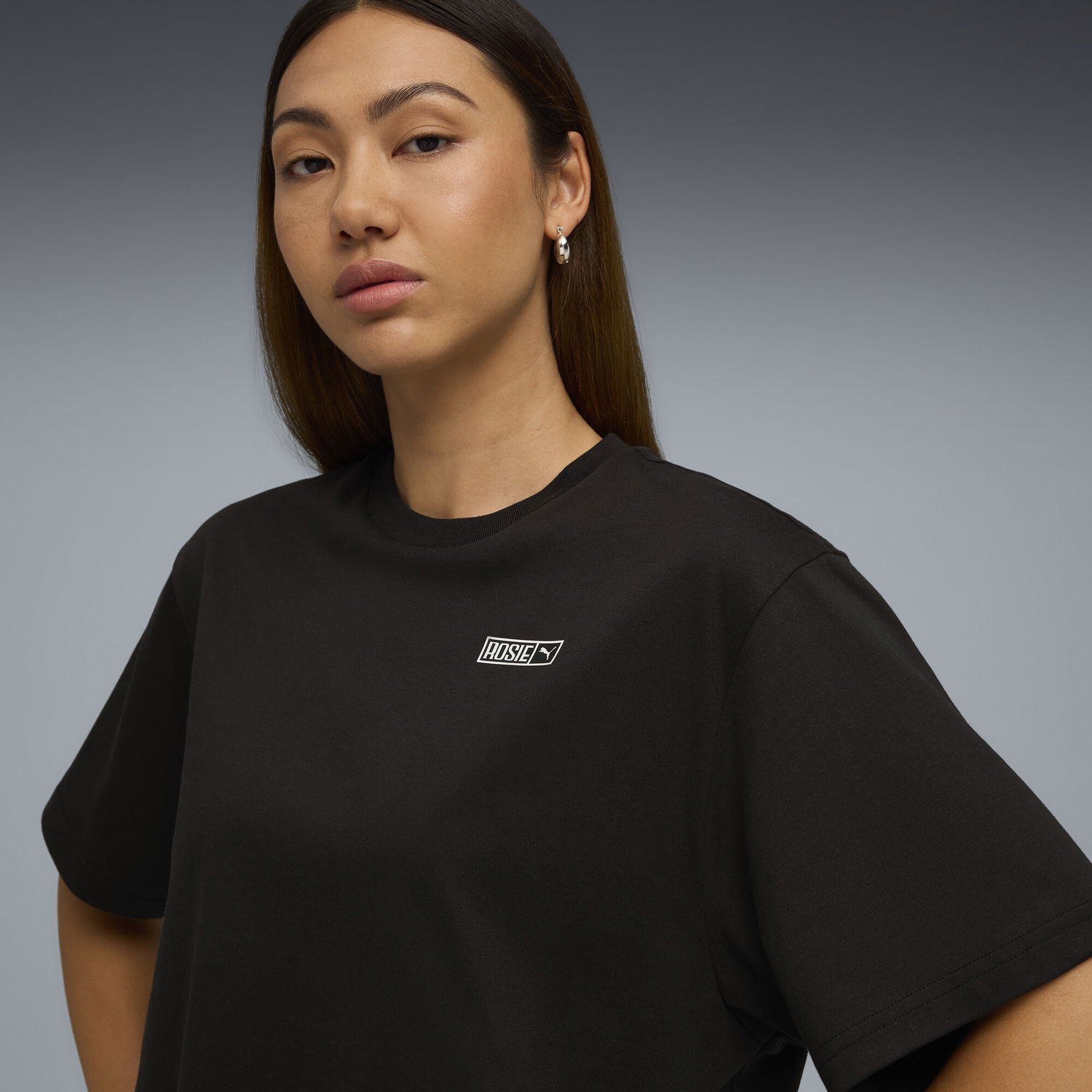 Krop-top Puma PUMA x ROSÉ Women's Cropped T-Shirt Črna | 633806_01, 1