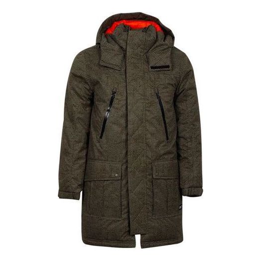 Parka Converse Printed Sideline Down Jacket Zelena | 10007260-A01