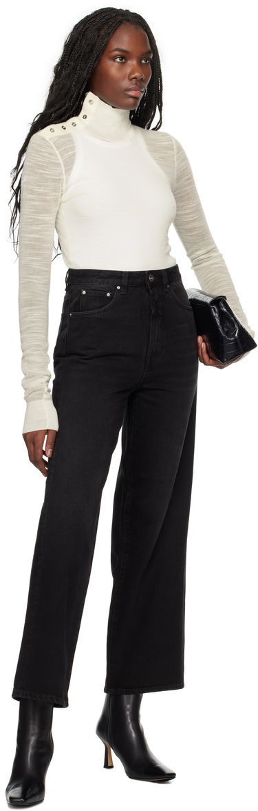 Pleteni pulover TOTEME TOTEME Slub Knit Turtleneck Top Bela | 244-WRT0366-YA0100, 4