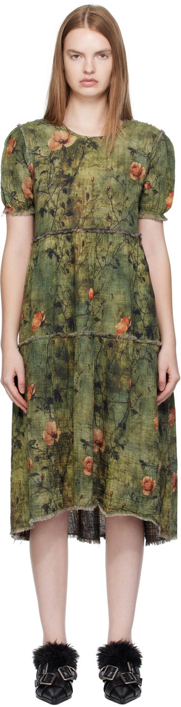Obleke R13 R13 Relaxed Reversible Midi Dress Zelena | R13WR465-R582B, 0