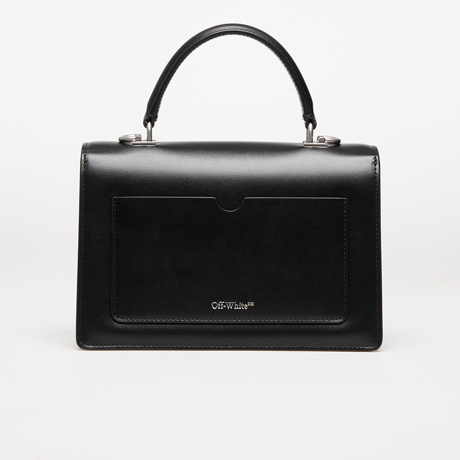 Torbica Off-White Jitney 1.4 Black Leather Top Handle Bag Črna | OWNP050C99LEA0011072, 1