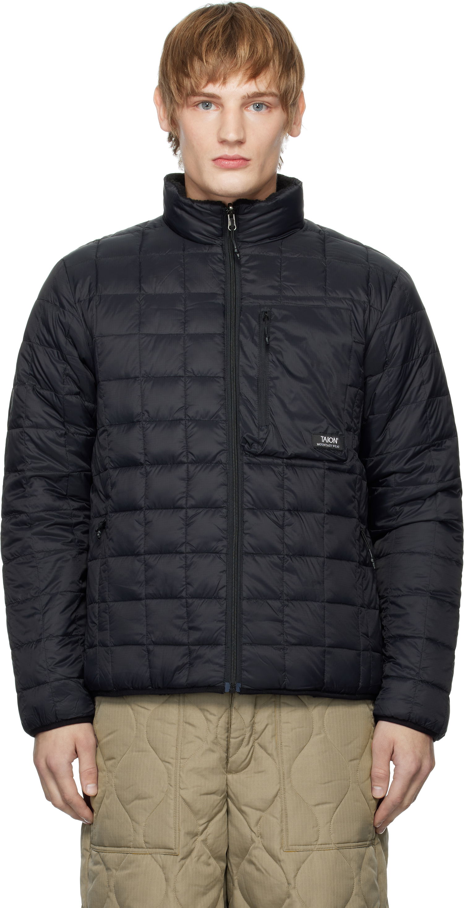 Puhovka TAION Mountain Hi-Neck Reversible Down Jacket Črna | TAION-R102ZLBMT, 0
