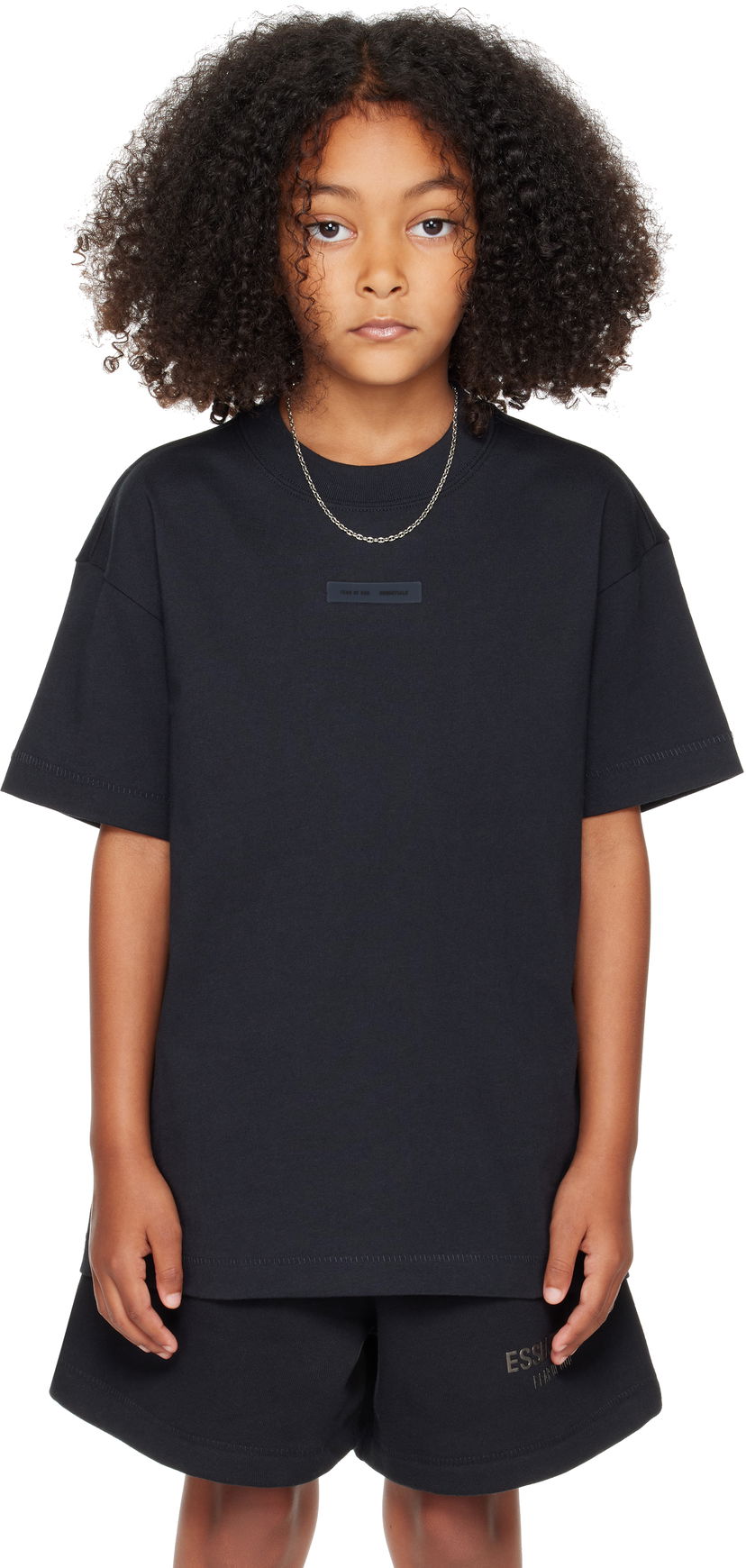 Majica Fear of God ESSENTIALS Kids Lounge T-Shirt Črna | 785SP251460K