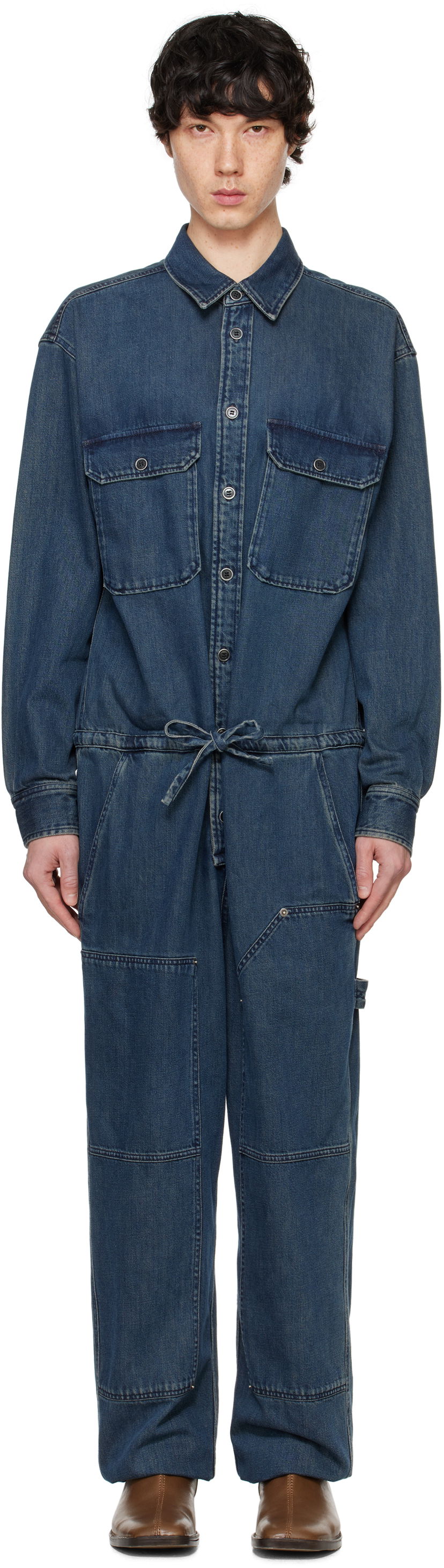 Kombinezon ISABEL MARANT Isabel Marant Otilie Denim Jumpsuit Modra | 25PCB0073HA-C1H06H