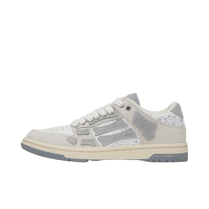 Superge in čevlji AMIRI Crystal Suede Skel Top Low Bela | AWFOSR1091