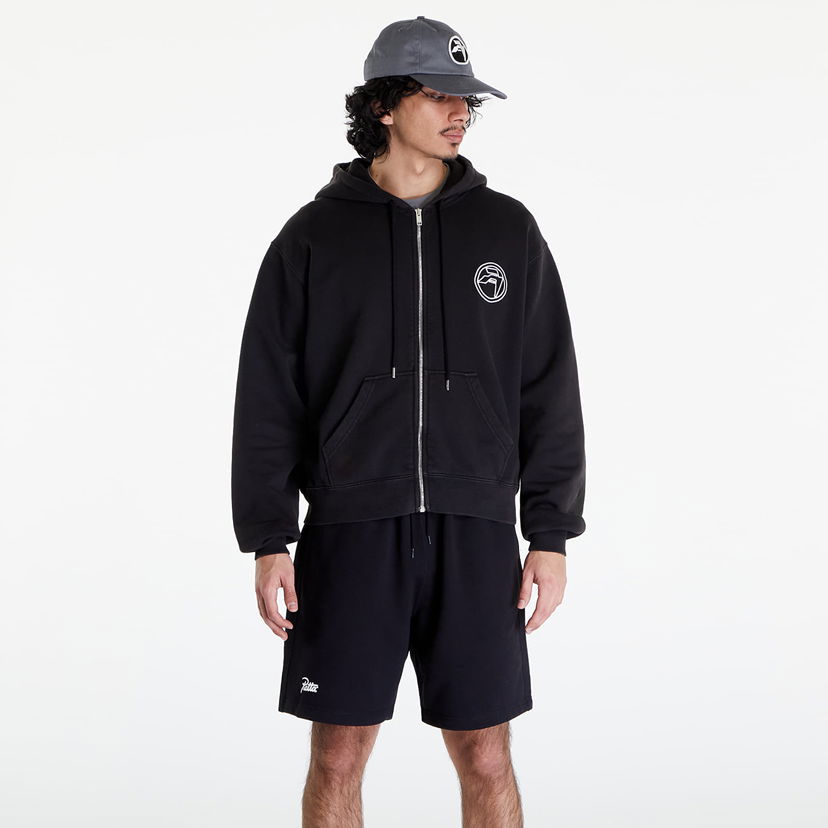 Pulover Ambush Embroidered Emblem Zip Up Sweatshirt UNISEX Črna | BMBE002S24FLE0011001