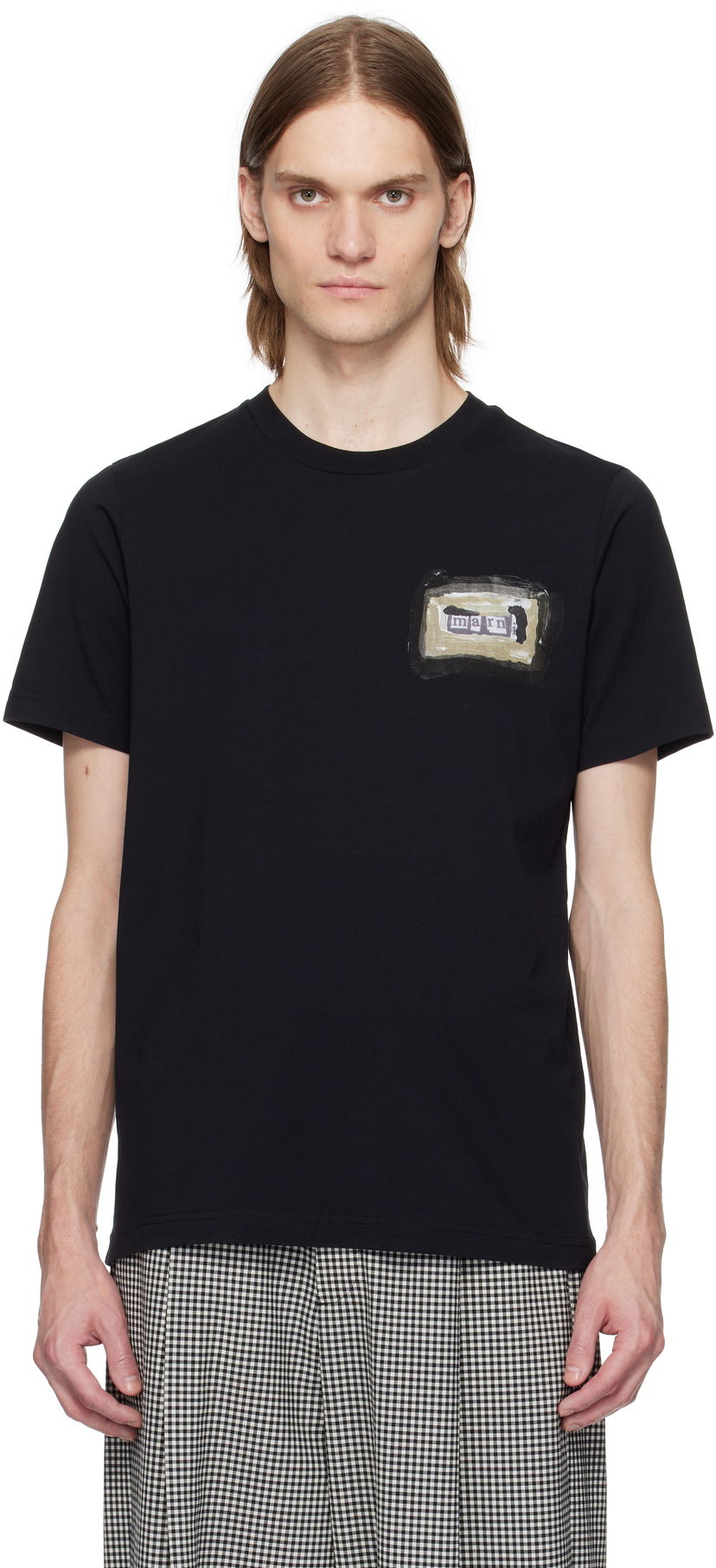 Majica Marni Marni Collage Print Cotton T-Shirt Črna | HUMU0198BP USCX92