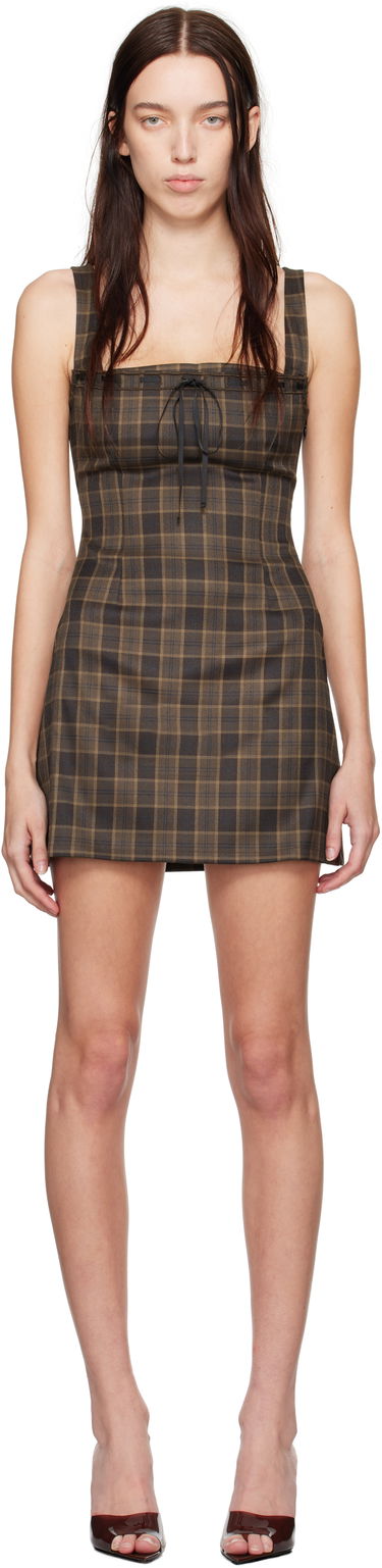 Obleke Miaou Miaou Laced Ginger Minidress Rjava | 5018PLBPLB, 0
