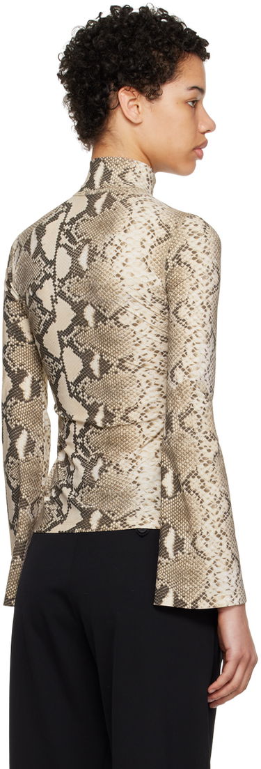 Majica Stella McCartney Stella McCartney Python Print Long Sleeve T-Shirt Bež | 6J01903SPX60, 2