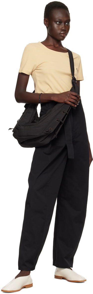 Torba za čez ramo LEMAIRE LEMAIRE Medium Soft Game Shoulder Bag Črna | BG0074 LF845, 3