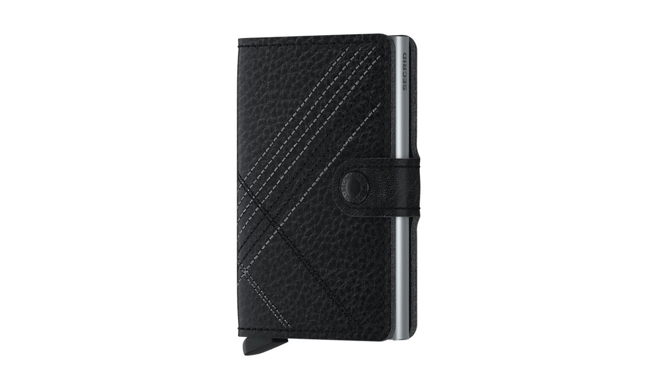 Denarnica Secrid Miniwallet "Stitch Linea Black" Črna | MSt-Linea-Black, 1