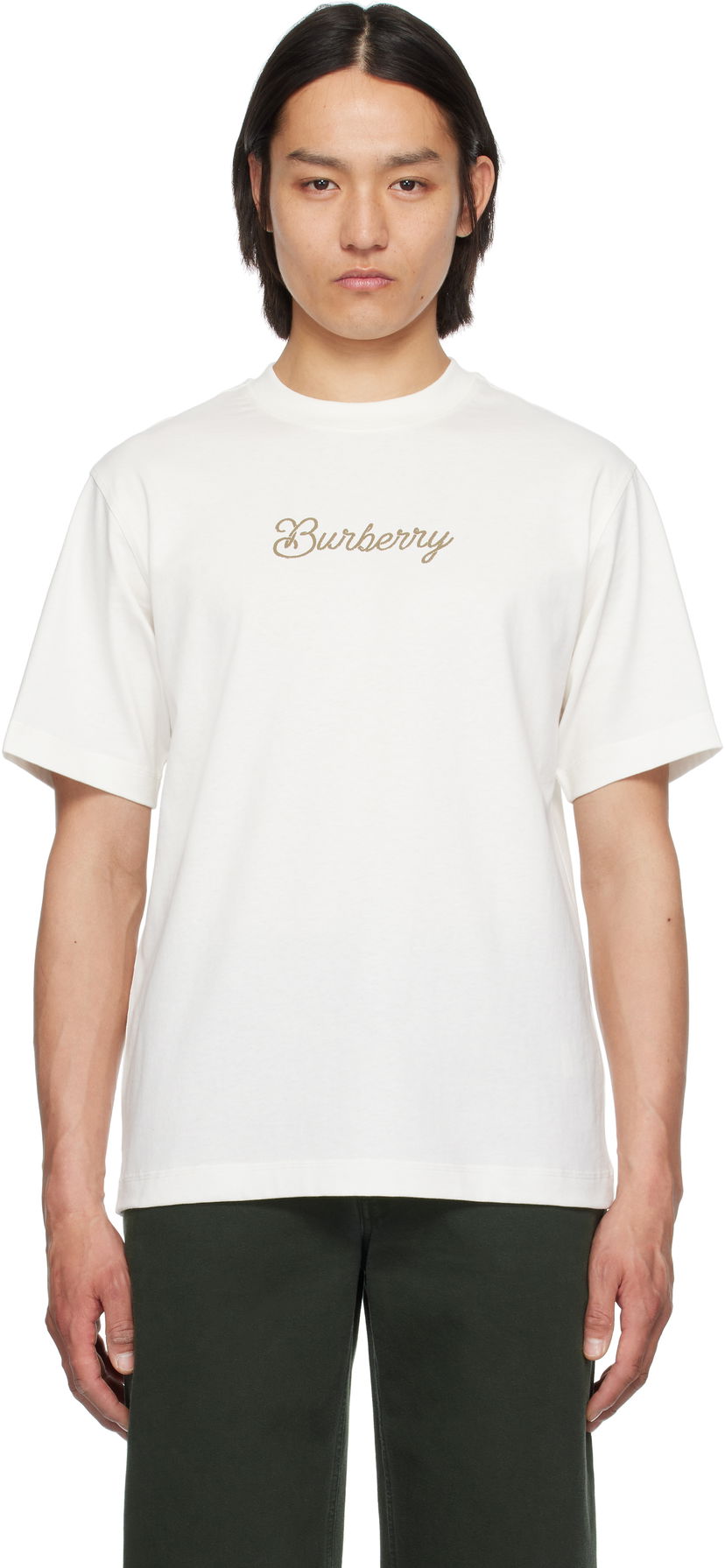 Majica Burberry Burberry Surfer Knight Cotton T-Shirt Bela | 8109085