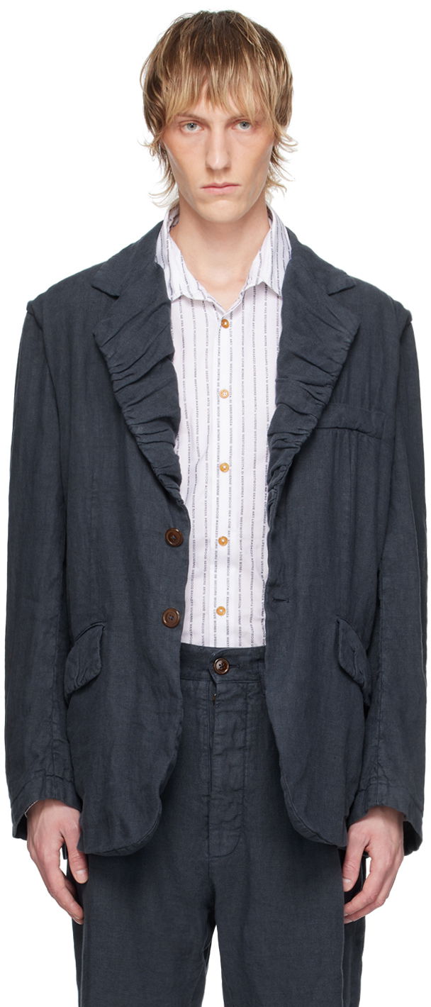 Jakna Vivienne Westwood Linen Blazer Modra | 34010008-W00SI-