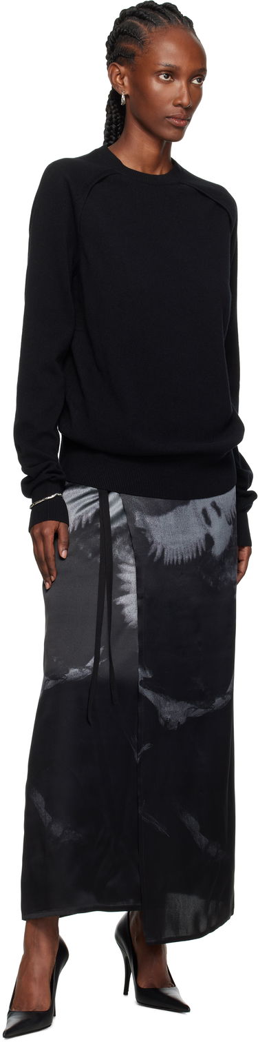 Pleteni pulover Ann Demeulemeester Ann Demeulemeester Ulu Cut-Out Sweater Črna | CO02-W-KN01-FA147-099, 3