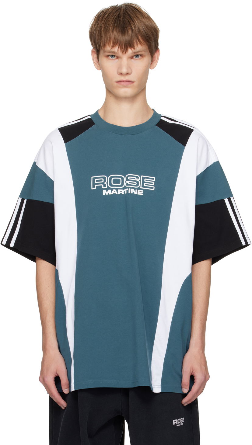 Majica Martine Rose Martine Rose Oversized Panelled T-Shirt Turkizna | 630JE01529D
