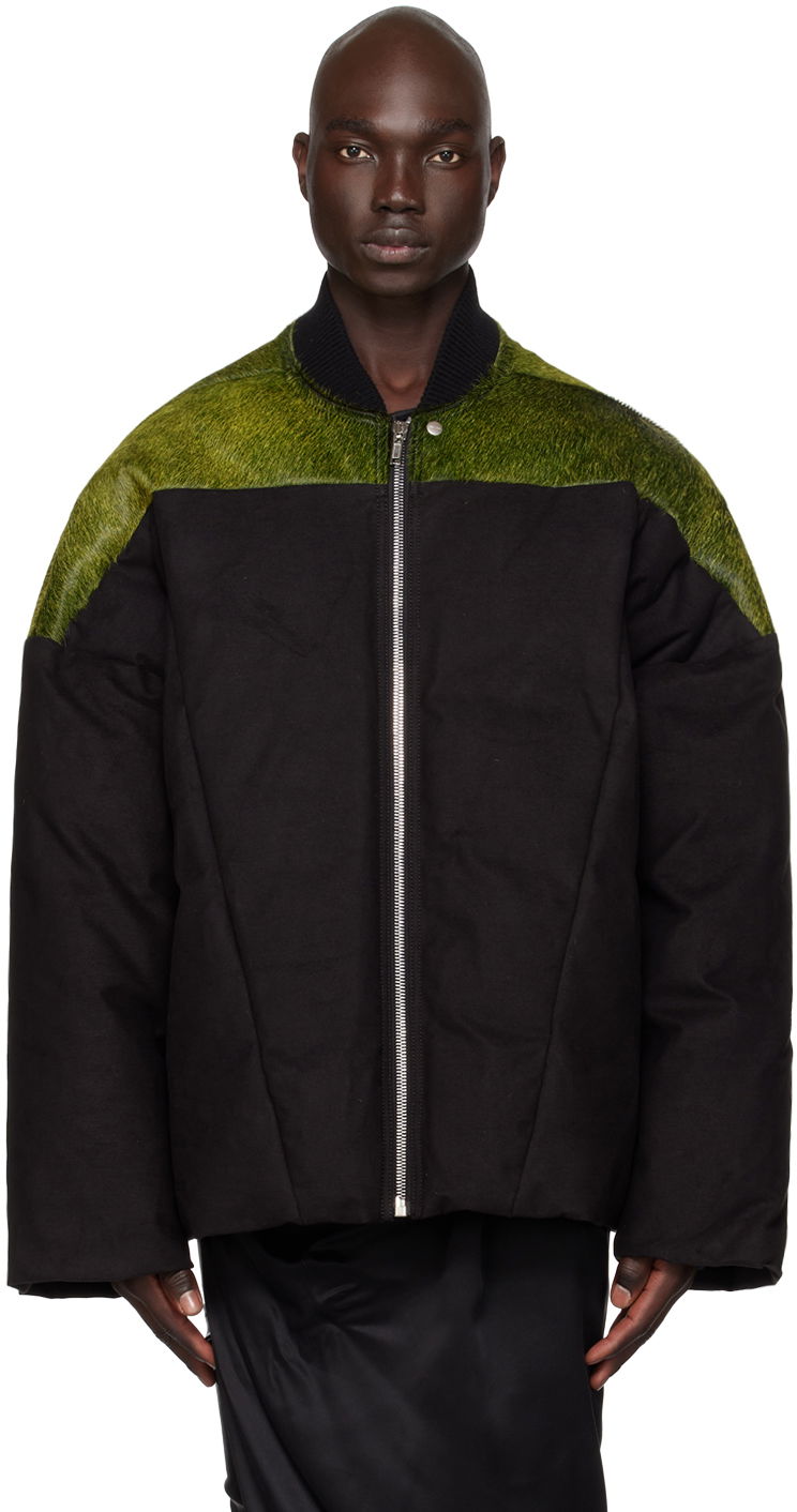 Jakna Rick Owens Flight Leather Down Jacket Črna | RR02C7708 LHCMO3, 0