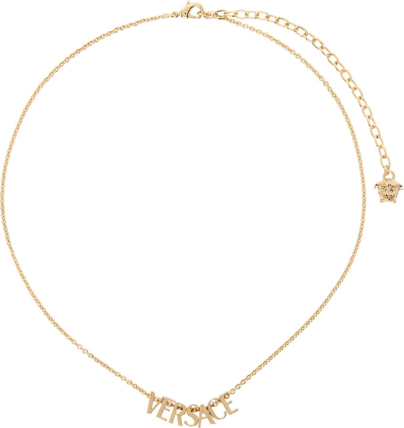 Ogrlica Versace Versace 'Versace' Logo Pendant Necklace Kovinski | 1019657_1A00620_3J000