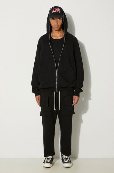 Cargo hlače Rick Owens Rick Owens Creatch Cargo Cropped Drawstring Sweatpants Črna | DU02D2371.RIG, 1