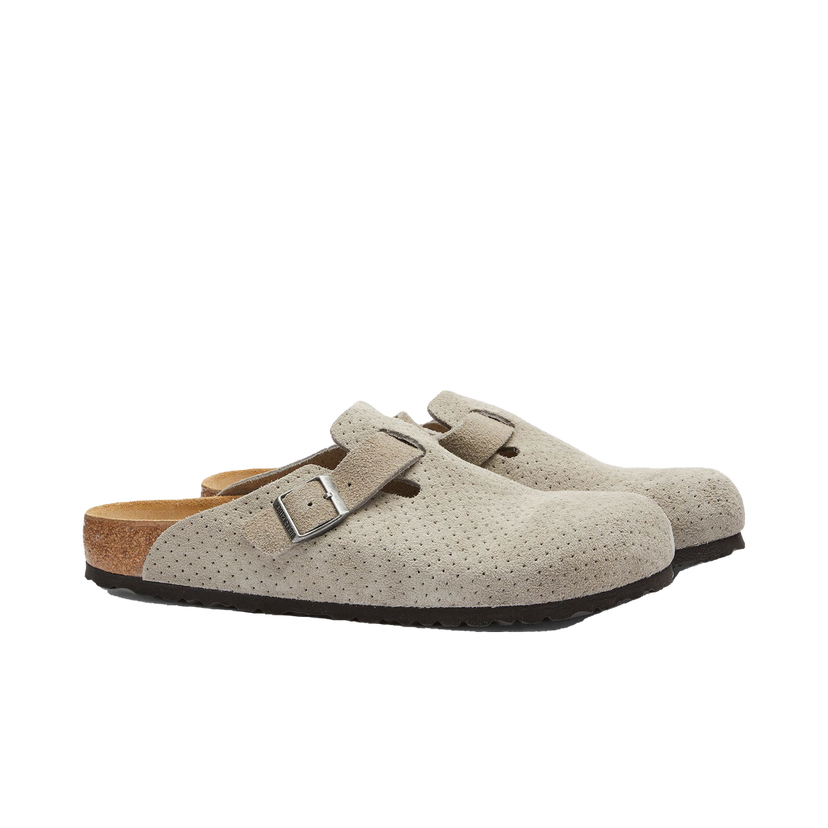 Superge in čevlji Birkenstock Boston Stone Coin Embossed Dots Siva | 1027040