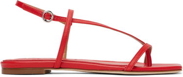 Modni dodatki Aeyde Aeyde Ella Leather Toe-Post Sandals Rdeča | A11-FS-BRNS08FL21-SS25-406-007, 0