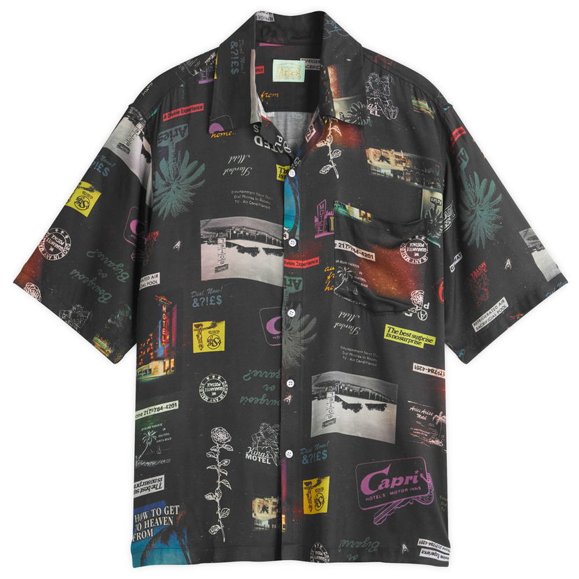 Srajce Aries Aries Motel Luxe Hawaiian Shirt, Size Large Črna | AR40104-BLK