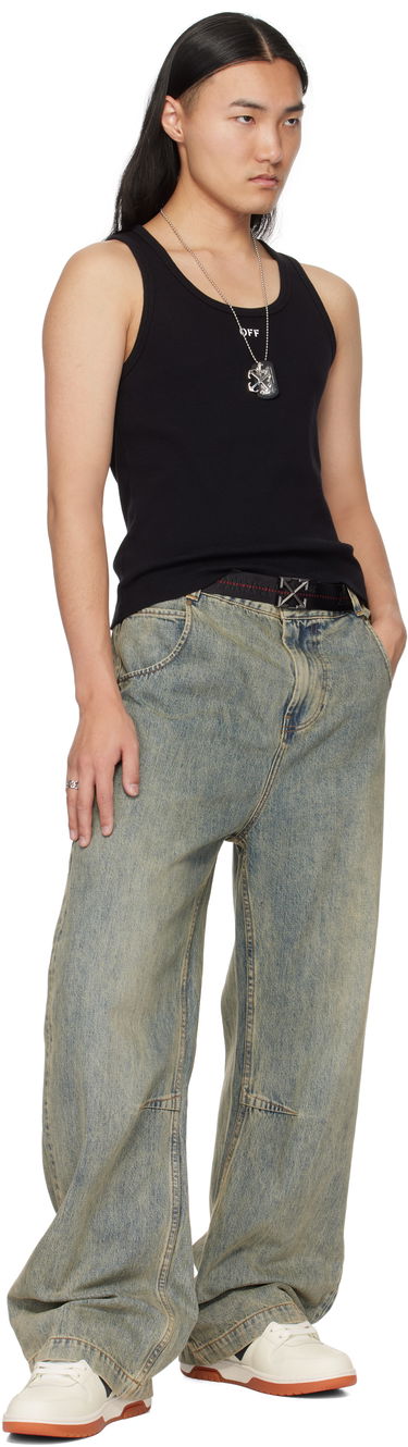 Prstan Off-White Chain Ring with Arrow Accent Kovinski | OMOC07DC99MET0017200, 2