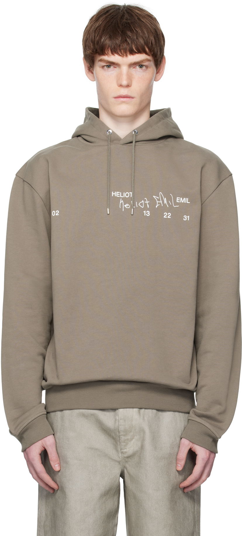 Pulover HELIOT EMIL Heliot Emil Fulgens Hoodie Siva | PREAW25_M_08_081_DST19