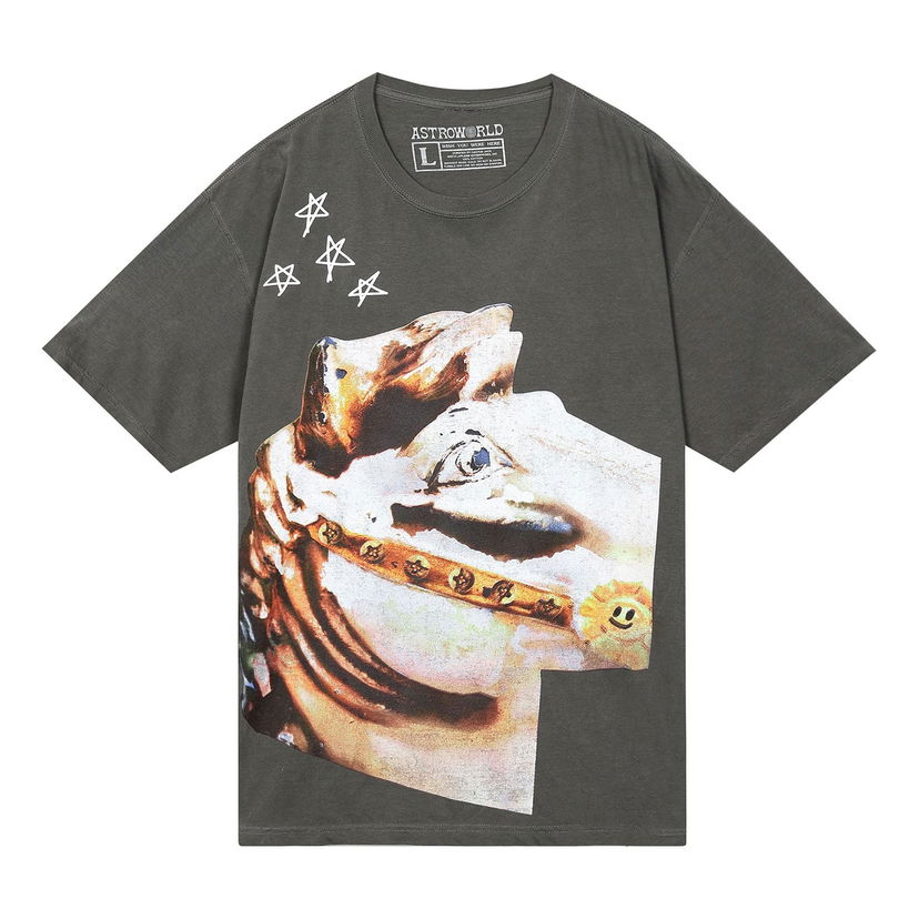 Majica Cactus Jack by Travis Scott Travis Scott Astroworld Horse Head T-Shirt Siva | TC-311