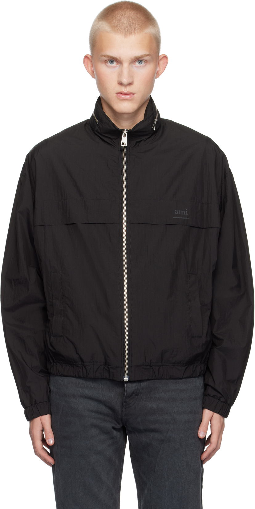 Vetrovka AMI Windbreaker Jacket Črna | UJK058.PA0009