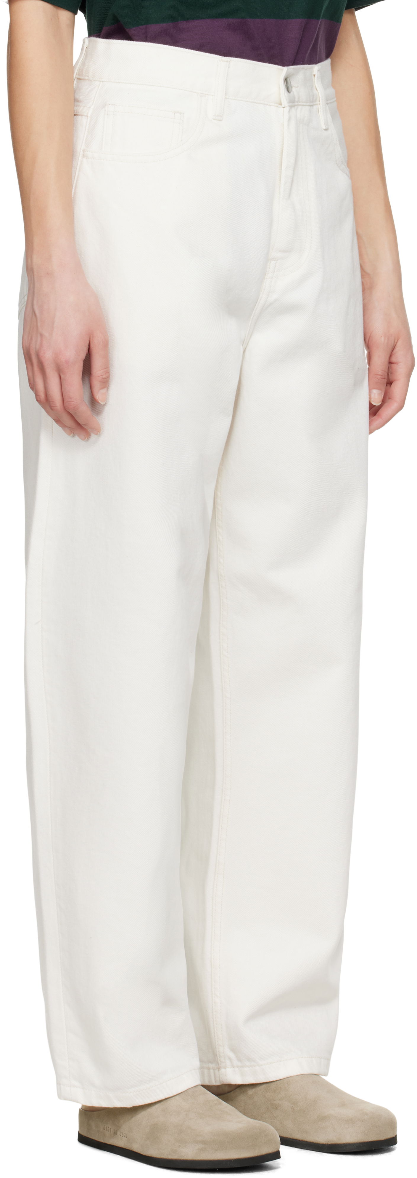 Kavbojke Carhartt WIP Brandon Loose-Fit Jeans Bela | I031918 0202, 1