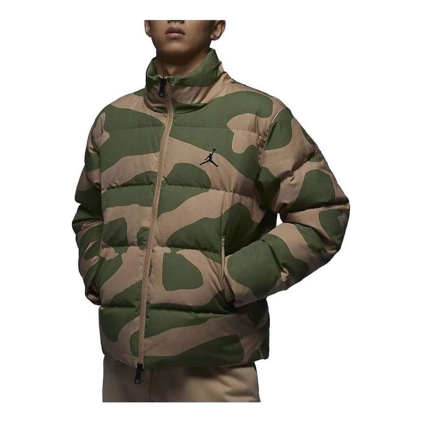 Puhovka Jordan Flight Heritage Camo Down Jacket Zelena | FB6989-200