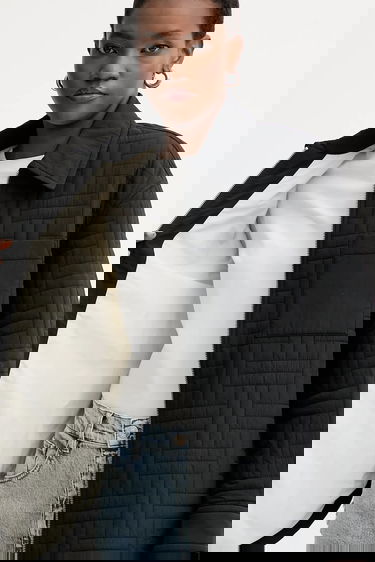 Jakna KENZO Kenzo Oversize Quilted Jacket Črna | FF62BL2399NN, 4