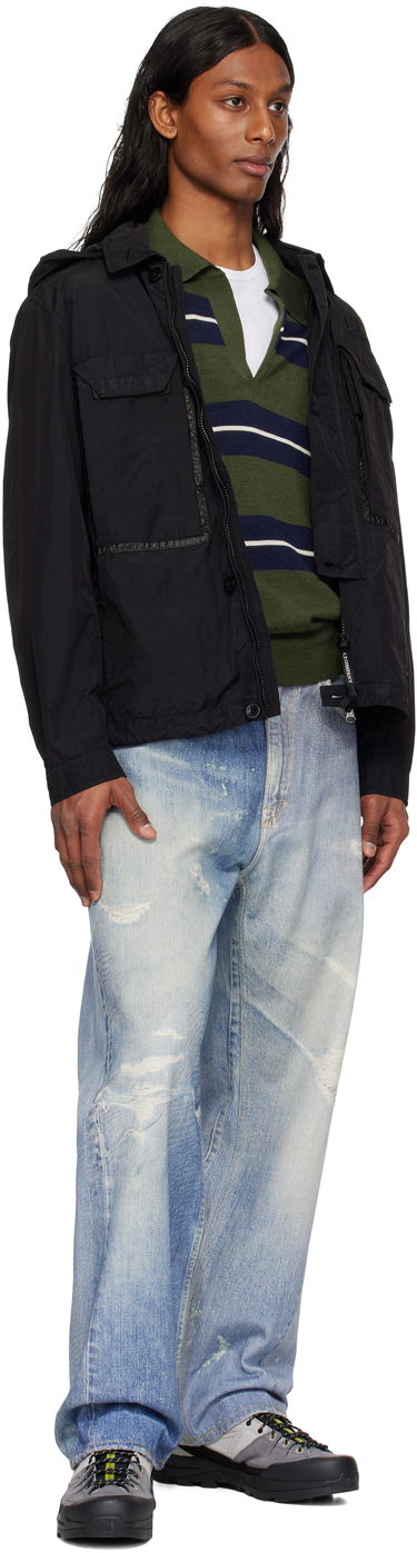 Vetrovka C.P. Company C.P. Company Flatt Nylon Goggle Overshirt Jacket Črna | 18CMOS090A-005991G, 3