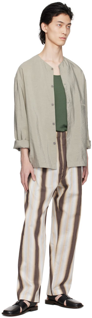 Hlače LEMAIRE Lemaire Relaxed Striped Trousers Rjava | PA1047 LF1259, 3