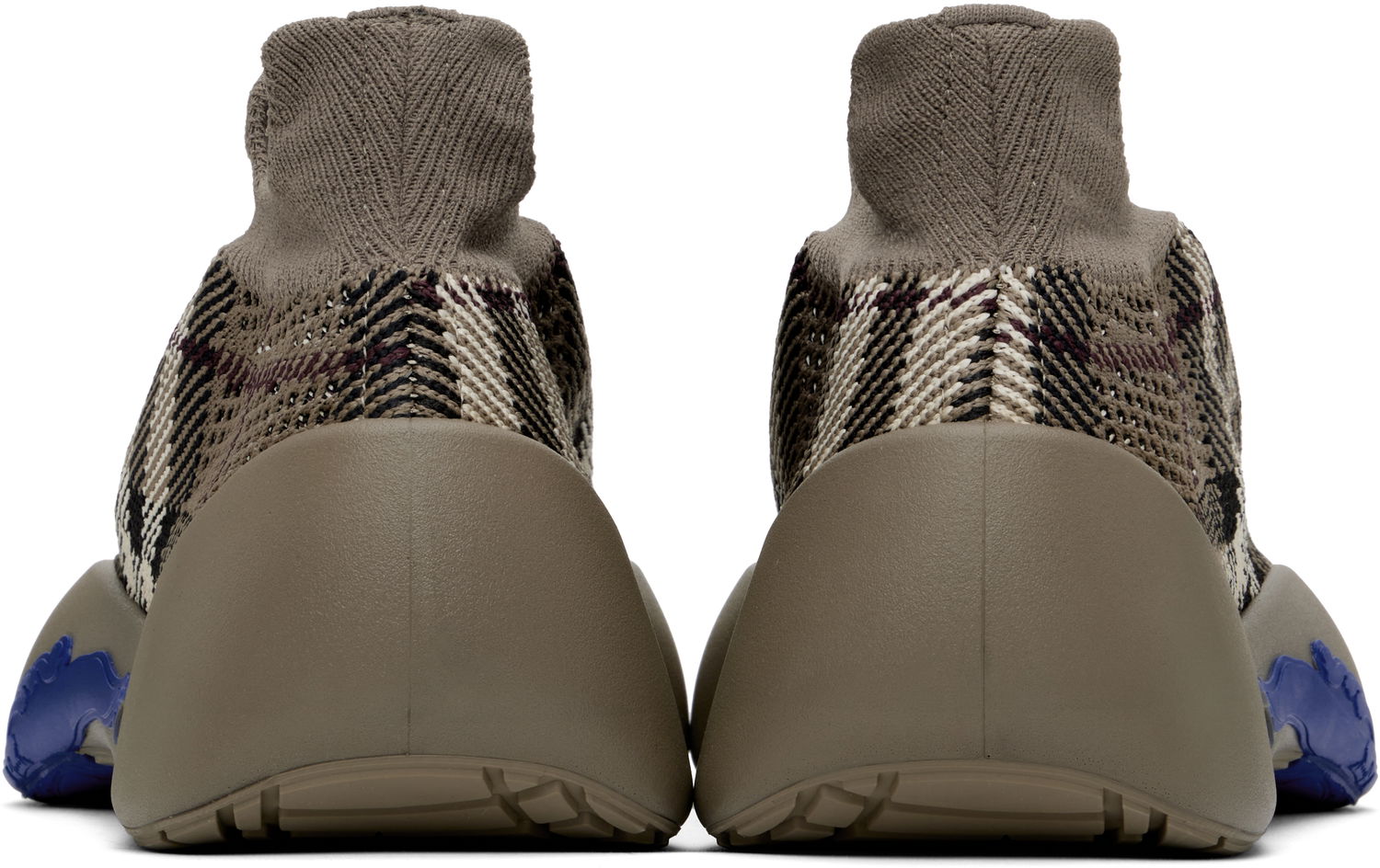 Oblačila Burberry Burberry Check Knit Neptune Rjava | 8101906, 1