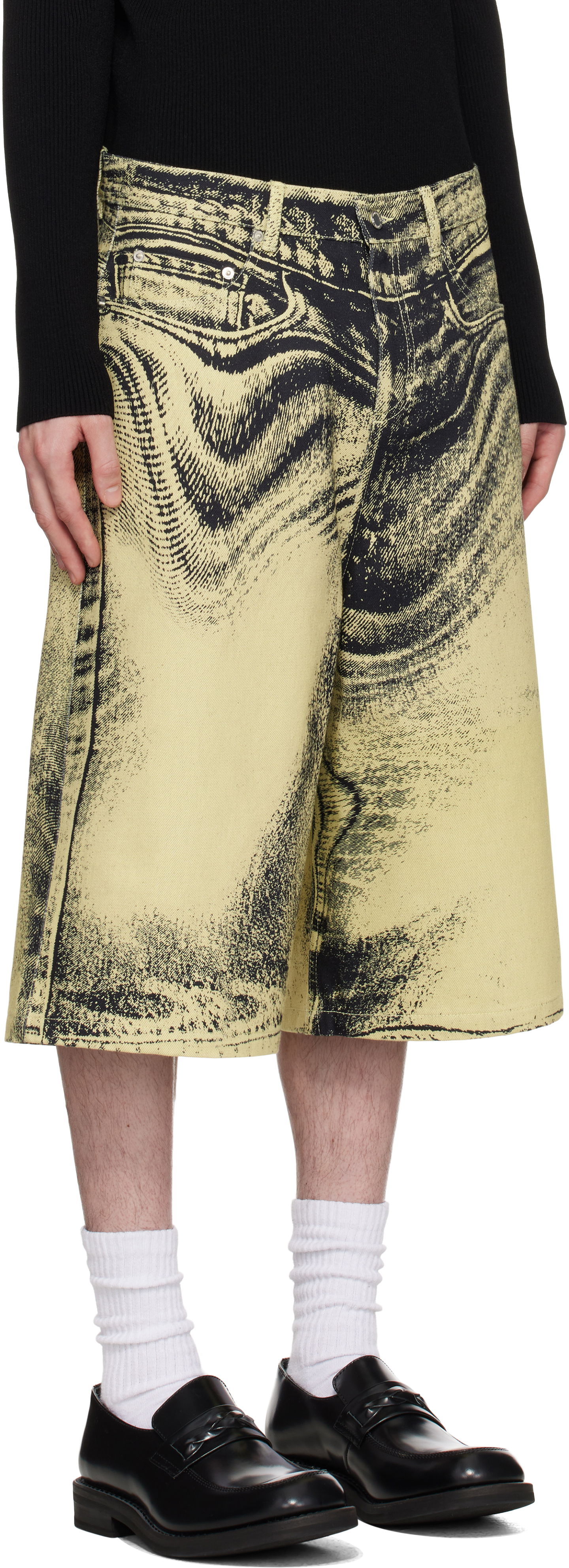 Kratke hlače Camper CAMPERLAB Distorted Denim Shorts Rumena | AU00007-005, 1